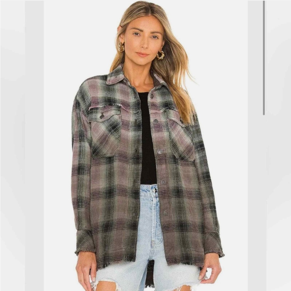We The Free Multicolor Plaid Shirt Jacket